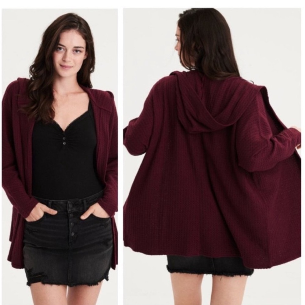 American eagle maroon cardigan